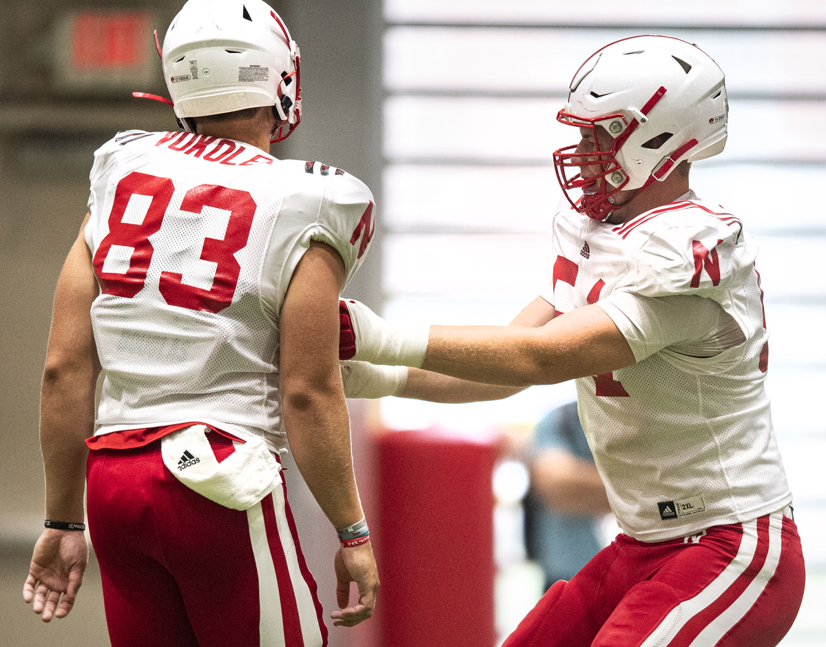 NU football practice, 8.7